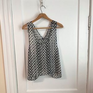 Patterned sheer crop top